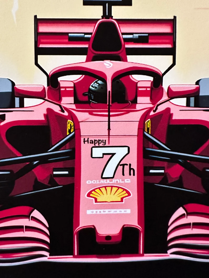 Personalised 0–60 Formula One–Inspired Birthday Card - Image 5