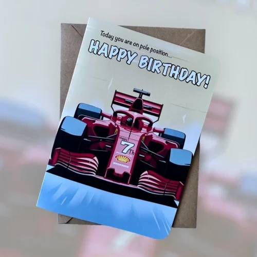 Personalised Formula One–Inspired Birthday Card