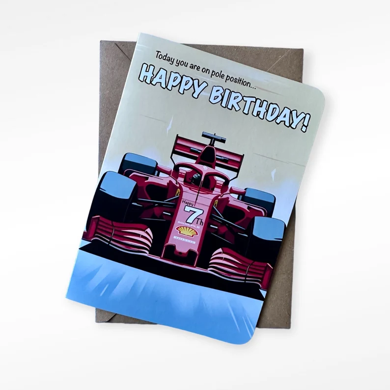 Personalised Formula One–Inspired Birthday Card - Image 3