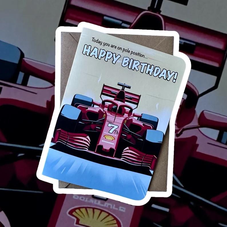 Personalised Formula One–Inspired Birthday Card - Image 4