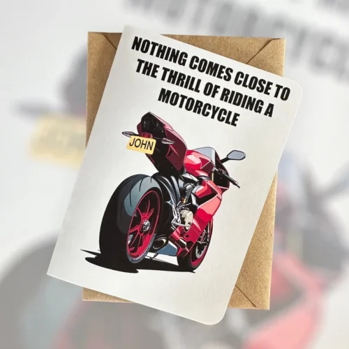 Personalised Italian Sportbike Birthday Card