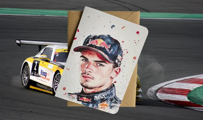Formula One Driver Portrait Birthday Card (Racing Champion–Inspired) - Image 4