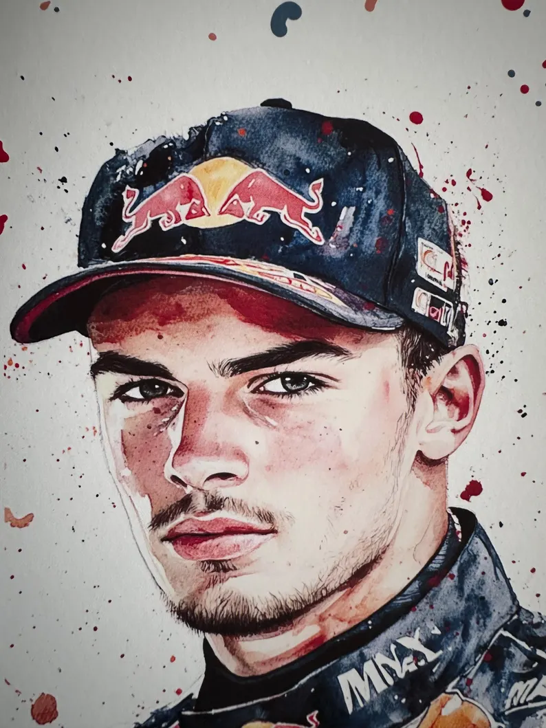 Formula One Driver Portrait Birthday Card (Racing Champion–Inspired) - Image 3