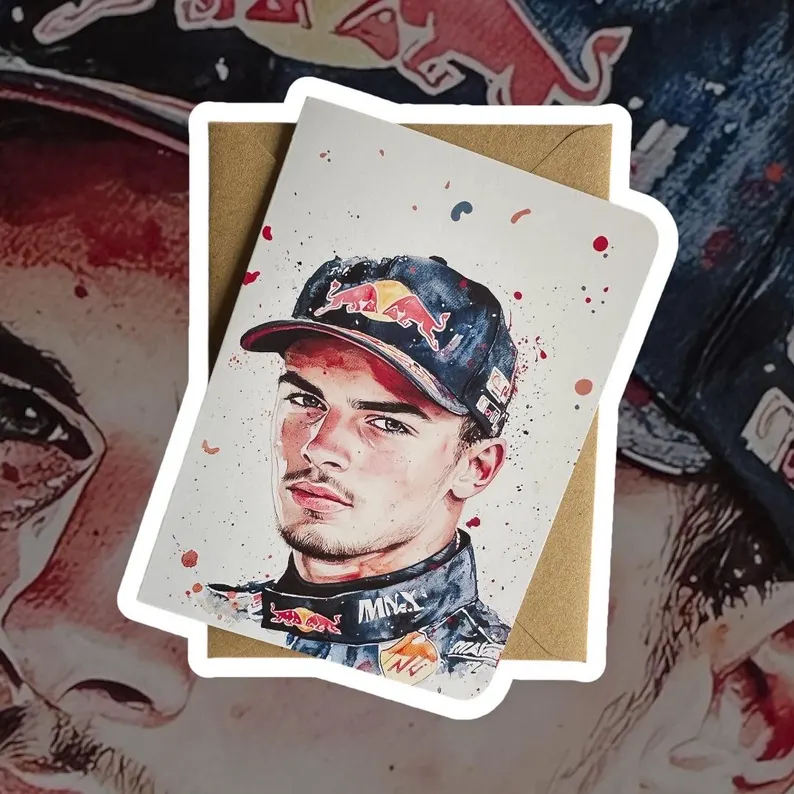 Formula One Driver Portrait Birthday Card (Racing Champion–Inspired) - Image 5