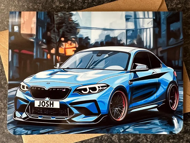 Personalised BMW M2 Birthday Card - Image 3