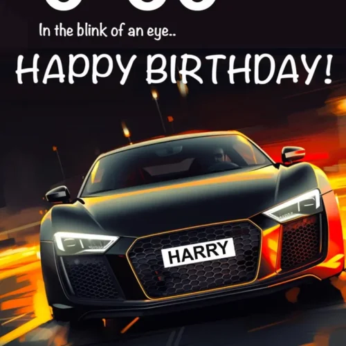 Personalised 0–60 Supercar Registration Birthday Card