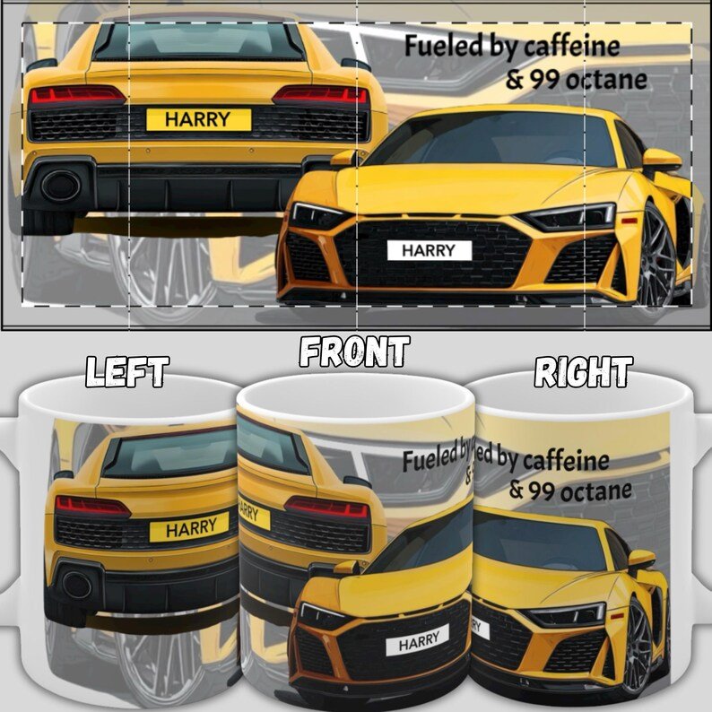Personalised Coffee Mug – Rally Car Design - Image 2