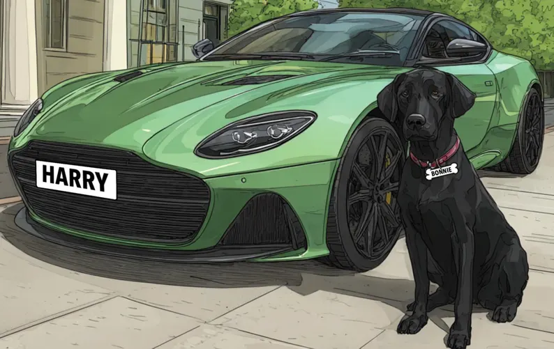 Personalised Supercar & Labrador Birthday Card - Image 2